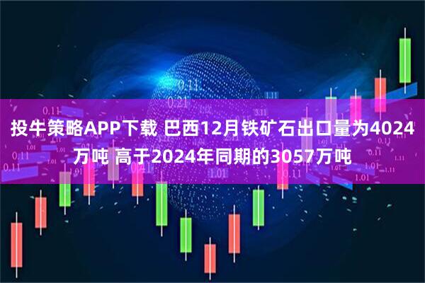 投牛策略APP下载 巴西12月铁矿石出口量为4024万吨 高于2024年同期的3057万吨